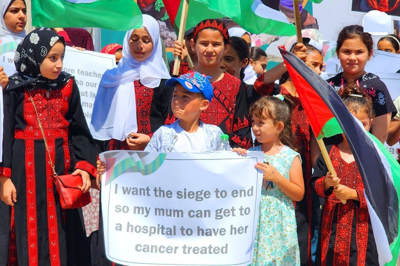 محکومیت محاصره غزه، این بار کودکان فلسطینی دست به کار شدند